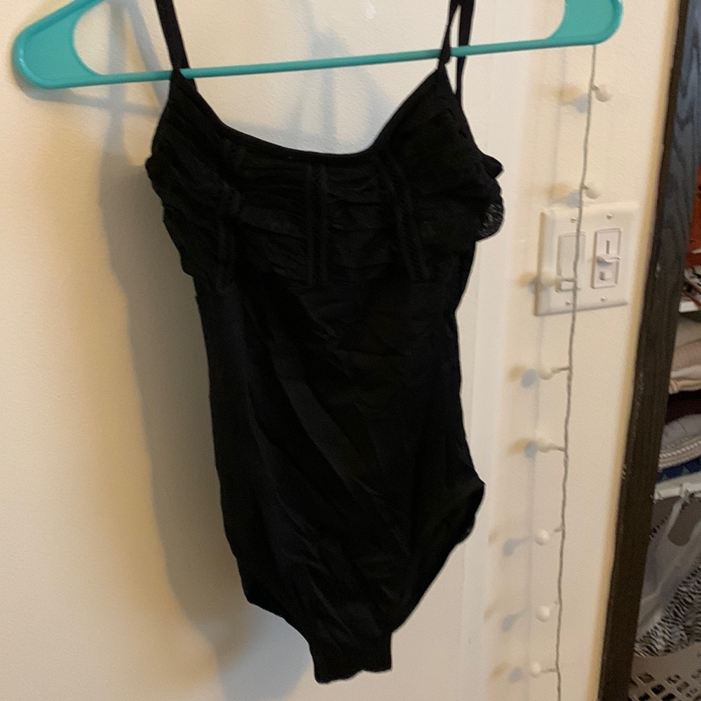 Bloch cami leo with lace front black M